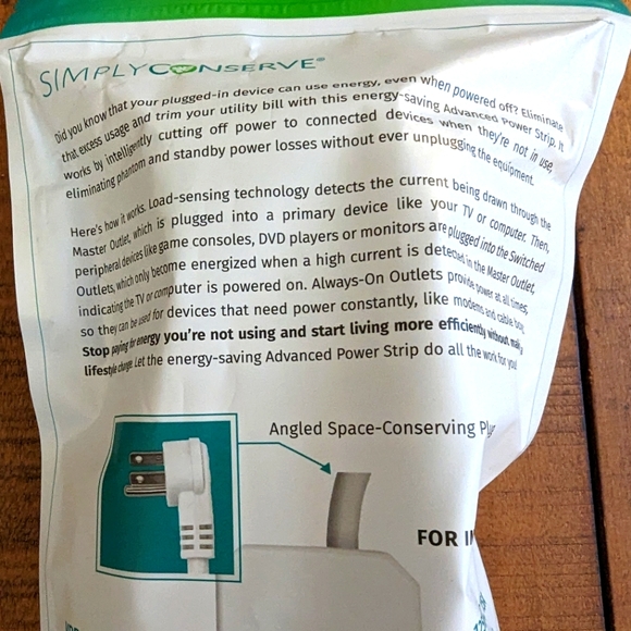 Simply Conserve Tier 1, 7-Outlet Advanced Power Strip - Picture 4 of 5